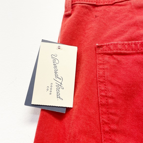 Universal Thread Women's Red High Rise Sailor Wide Leg Jeans Size 12 - Picture 4 of 6